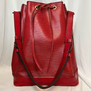 Louis Vuitton Epi Noe Red Shoulder Bag